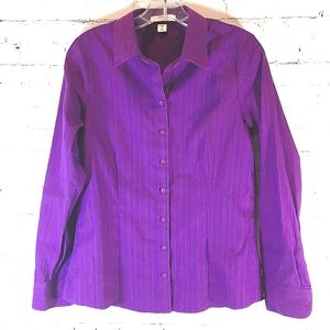 Coldwater Creek No Iron Long Sleeve Button Down Blouse XS